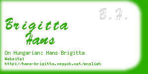 brigitta hans business card